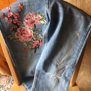 Reclaimed Floral Print Jeans